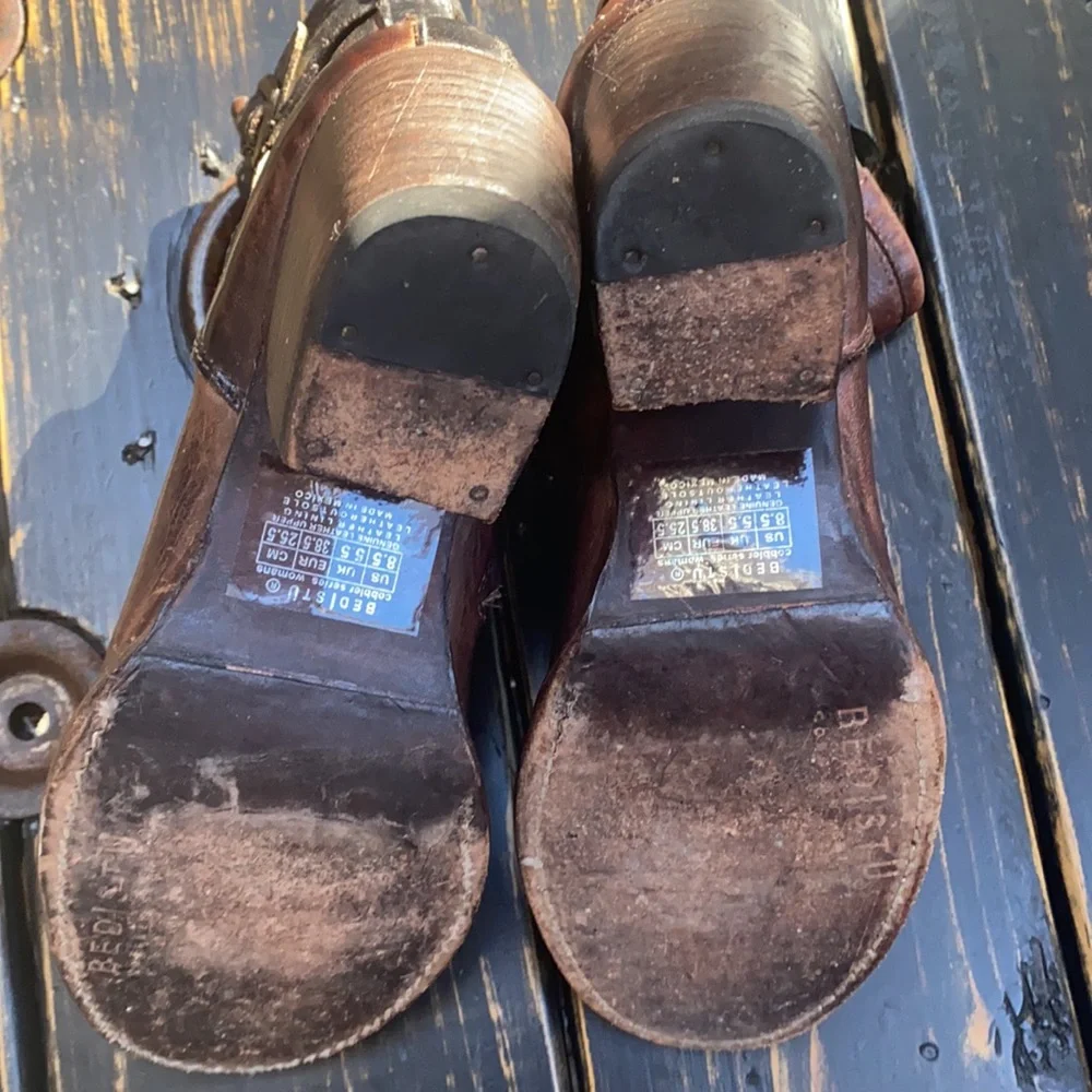 Bed Stu Ankle Boots with Double Buckle detail - Picture 13 of 14